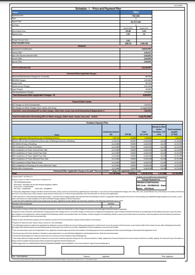 Tata Carnatica Costing Plan